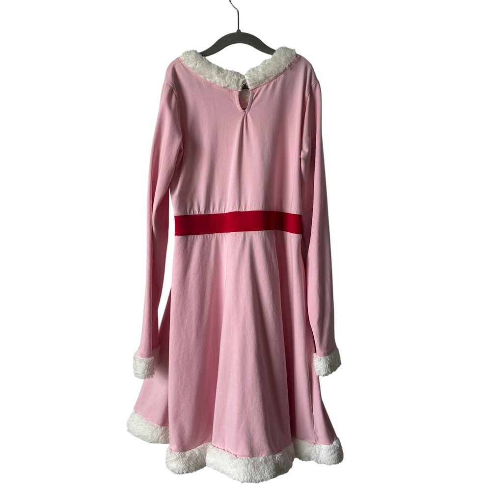 Hanna Andersson Elf Movie Jovie Pink Christmas Dress Kids US 12 150cm 80013 - Picture 8 of 12